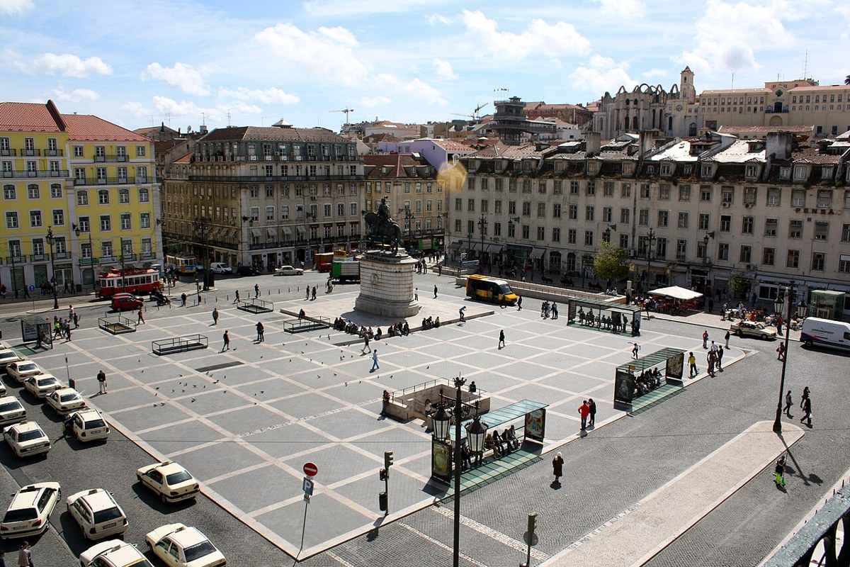 Praça da Figueira em Lisboa, Portugal